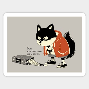 Urban Chic Shiba: Style Unleashed II Sticker